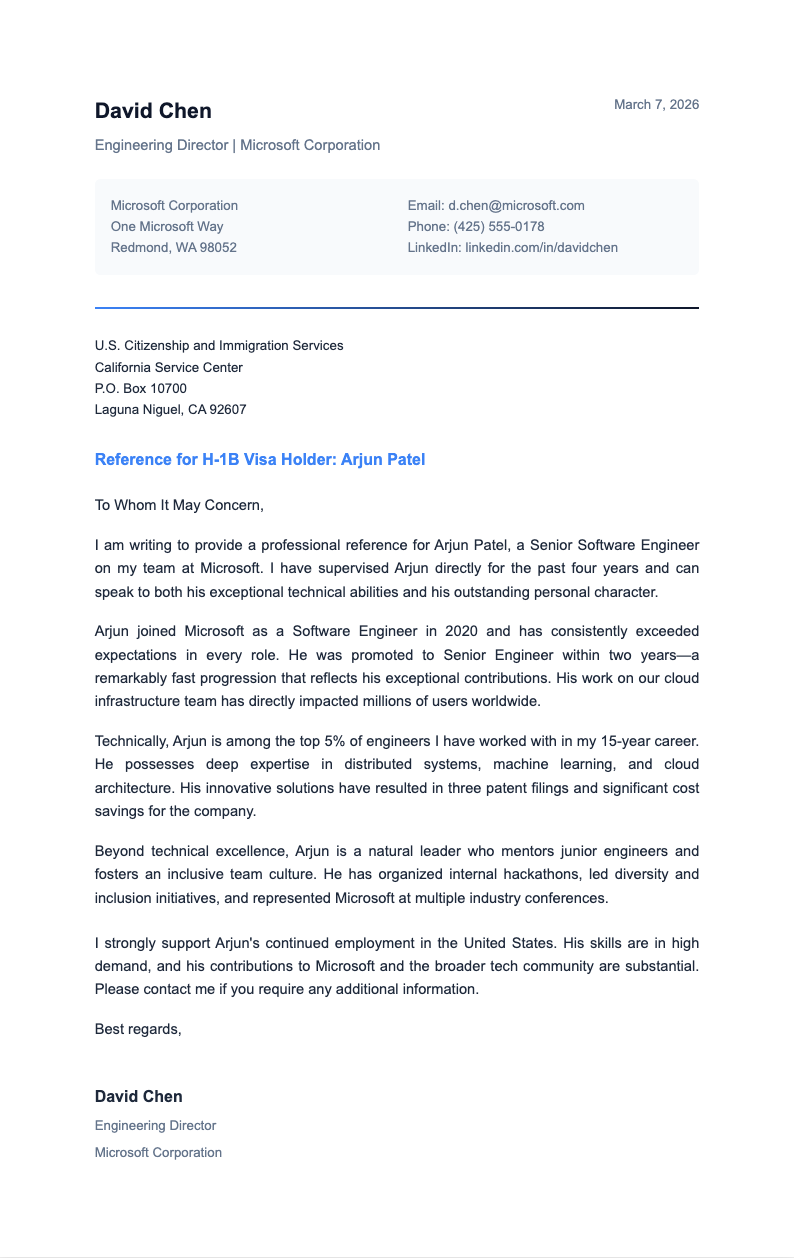 Tech modern immigration reference